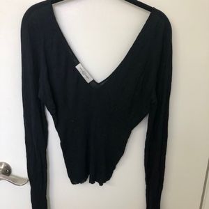 Balenciaga black v-neck sweater, size 38.